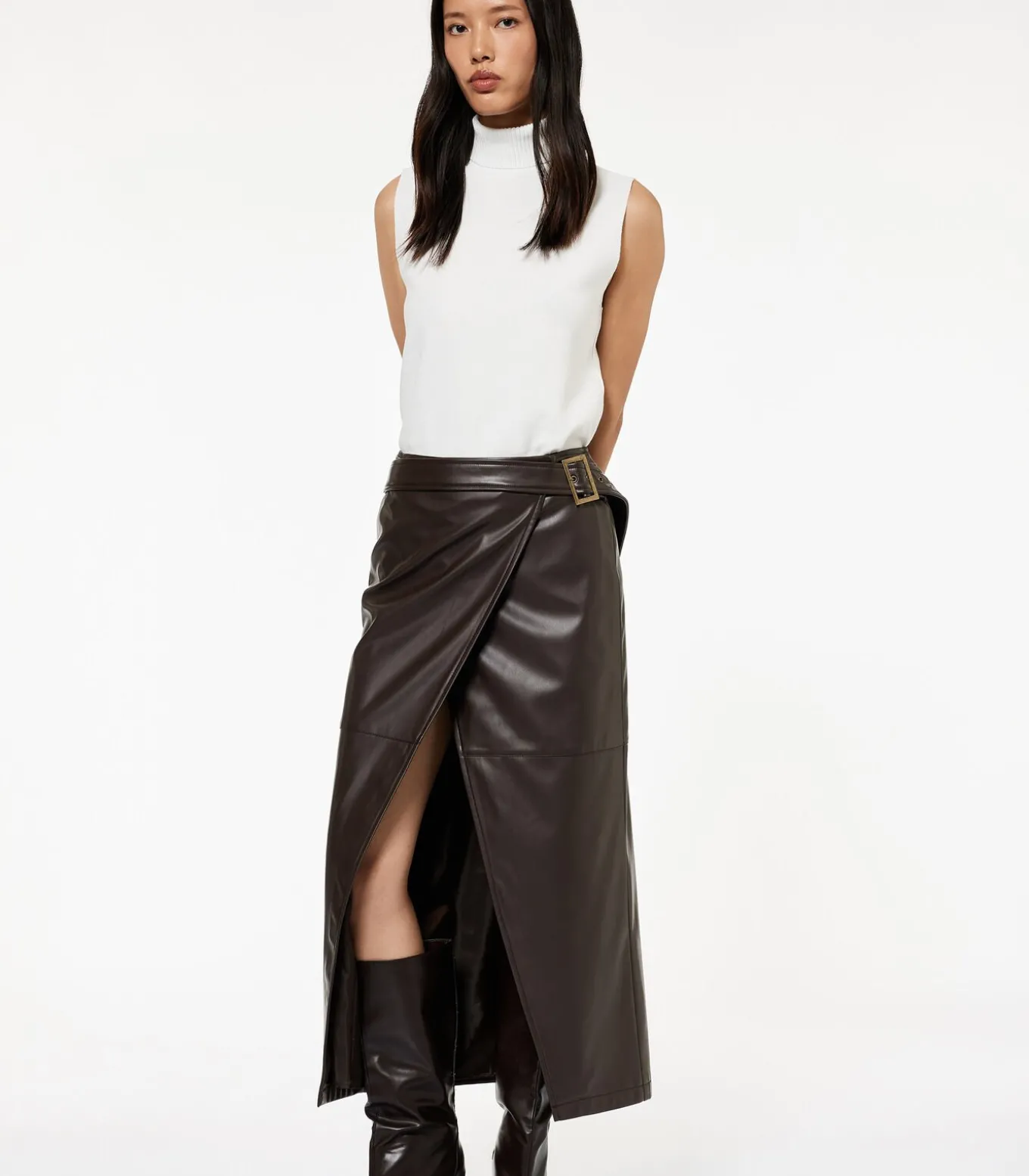 Mouwloze Top Coltrui Ecru