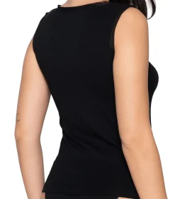 Mouwloze V-hals top Cotton Touch