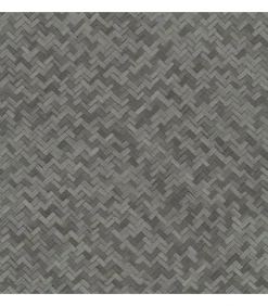 Noordwand Behang Botanica Rattan Wickerwork zwart en grijs