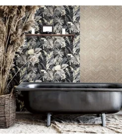 Noordwand Behang Topchic Herringbone bruin