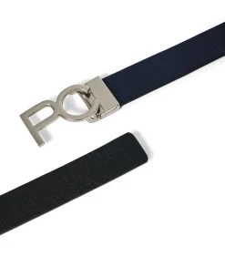Omkeerbare riem ‘Bennet’ in marineblauw en zwart met gesp van PC
