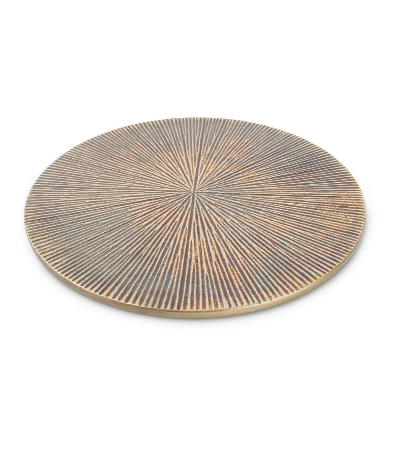 Onderzetter 26cm geribbeld goud Charm - (x2)