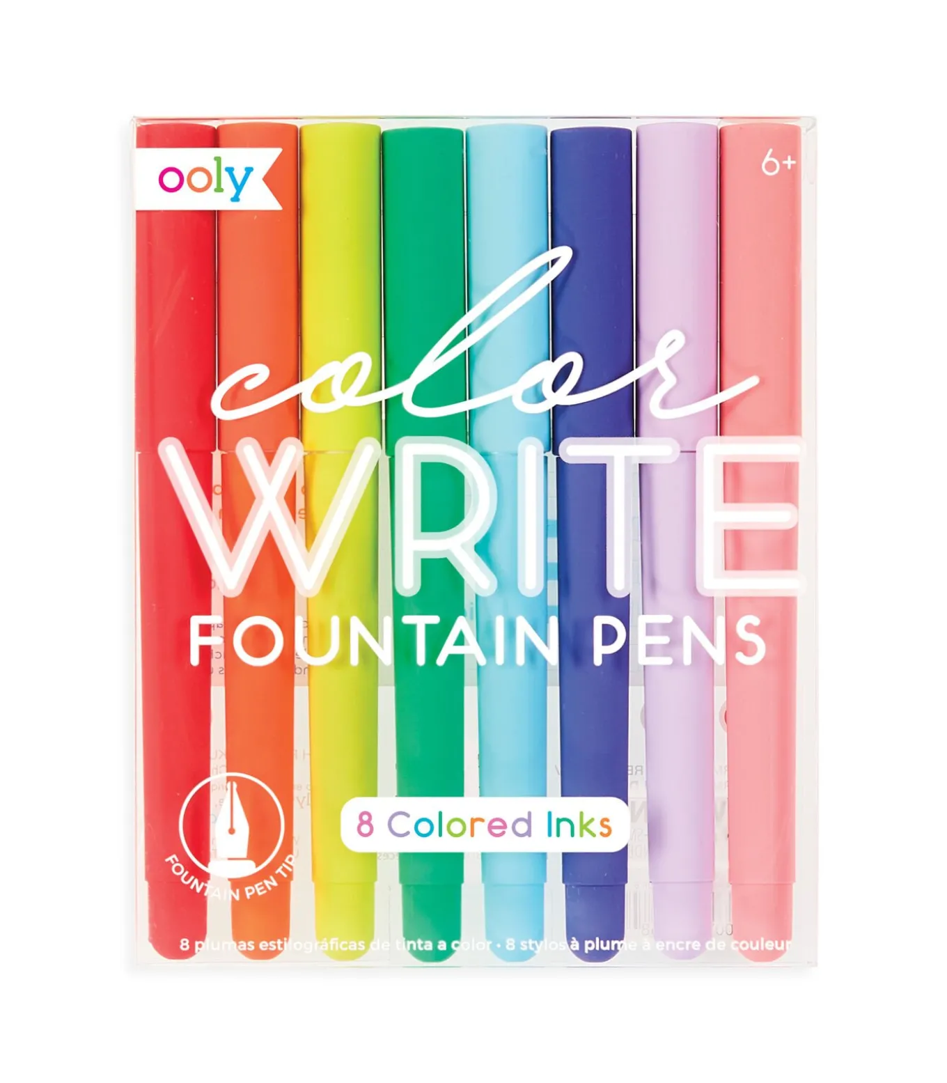 Ooly vulpennen Color Write - set van 8 kleurrijke vulpennen voor creatief schrijven
