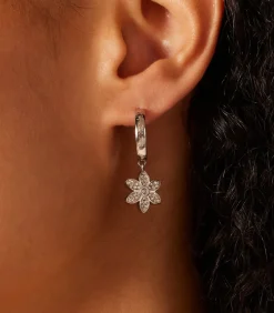 Oorbellen Staal - bloem