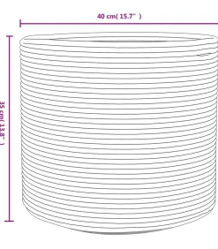 Opbergmand Ø 40x35 cm katoen grijs en wit