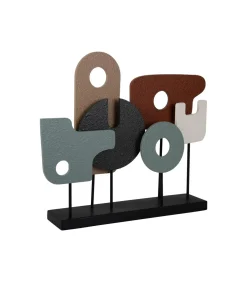 Ornament Abstract Art - Multicolor - 36x10x44.5cm