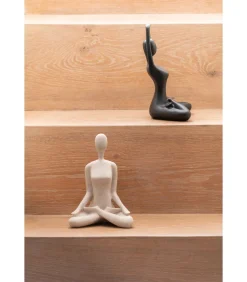 Ornament Open Lotus - Grijs - 15x11x21cm