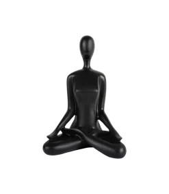 Ornament Open Lotus - Zwart - 15x11x21cm