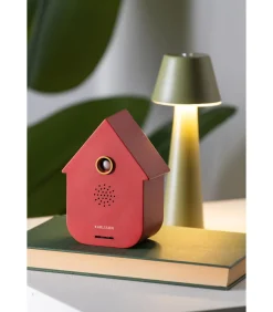 Ornament Sound Box Modern Cuckoo - Rood - 12x7.5x11.5cm