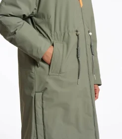 Outdoorjas met afneembare imitatiebontkraag Groen essen 42