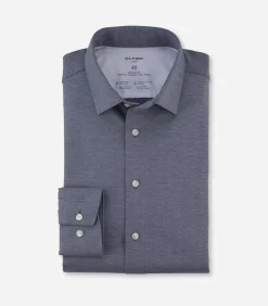Overhemd Shirt 24/7 Modern Fit Marineblauw