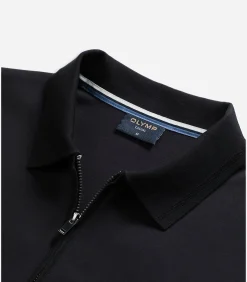 Overhemd Zip Pullover Zwart