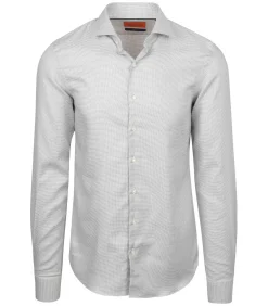 Overhemd Extra Lange Mouwen Print Taupe