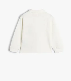 Overhemdkraag geborduurd Sweatshirt