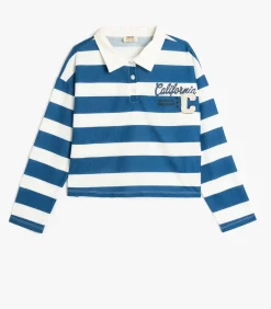 Overhemdkraag Met gebruik van twee verschillende stoffen Sweatshirt