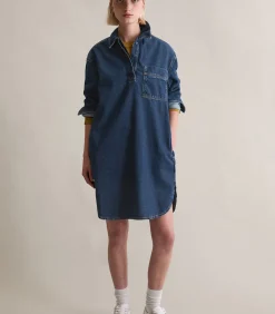 Oversized denim polojurk