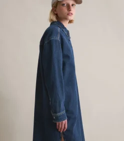 Oversized denim polojurk