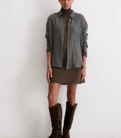 Oversized krijtstreep blouse