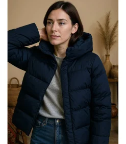 Oversized marineblauwe damesjas