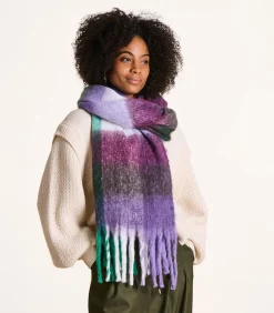 Paarse geruite sjaal