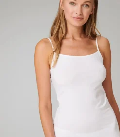 2-Pack dames spaghetti hemdjes - Organic 95/5 - Basics - Dames singlets met spaghetti bandjes - Biologisch katoen