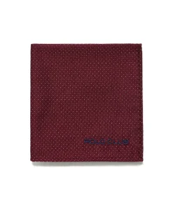 Pack met zijden stropdas en zakdoek met geborduurd Polo Club-detail