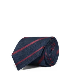 Pack met zijden stropdas en zakdoek met geborduurd Polo Club-detail