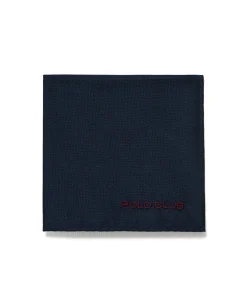 Pack met zijden stropdas en zakdoek met geborduurd Polo Club-detail