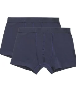 2-pak Jongens boxershorts Organic - Biologisch katoenen kinder onderbroeken - Zwart - Grijs - Donkerblauw