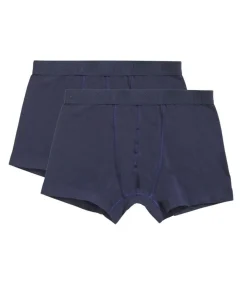 2-pak Jongens boxershorts Organic - Biologisch katoenen kinder onderbroeken - Zwart - Grijs - Donkerblauw