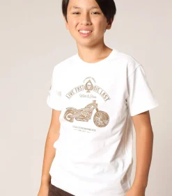 PARK - T-shirt van 100% katoen in bikerstijl