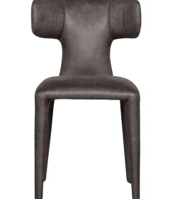 Permit Eetkamerstoelen - Leerlook - Zwart/Grijs - Set van 6