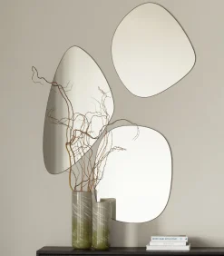 Philou Spiegel - Glas/Metaal - Zwart - 80x50x0,5