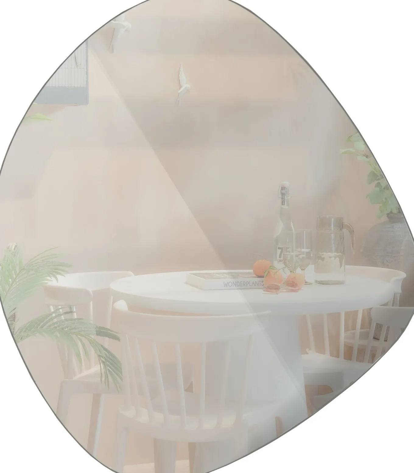 Philou Spiegel - Glas/Metaal - Zwart - 60x59x0,5