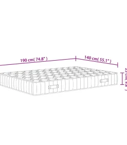 Pocketveringmatras middelhard-hard 140x190 cm
