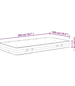 Pocketveringmatras middelhard-hard 100x200 cm