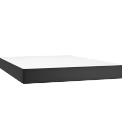 Pocketveringmatras 140x200x20 cm kunstleer zwart