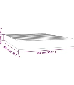 Pocketveringmatras 140x200x20 cm kunstleer zwart