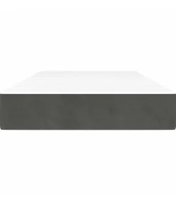 Pocketveringmatras 80x220x20 cm fluweel donkergrijs