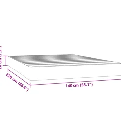 Pocketveringmatras 140x220x20 cm fluweel roze