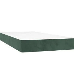 Pocketveringmatras 80x200x20 cm fluweel donkergroen