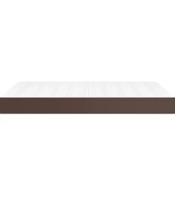Pocketveringmatras 140x190x20 cm kunstleer bruin