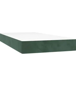 Pocketveringmatras 90x210x20 cm fluweel donkergroen