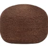 Poef handgemaakt 40x45 cm jute bruin