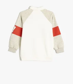 Polokraag Met drukwerk Sweatshirt