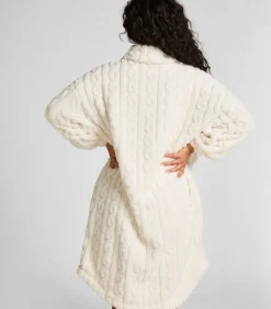Poncho van Kabelgebreide Fleece