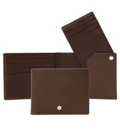 Portefeuille Button Brown