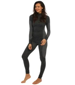 Premium Thermoshirt Dames met lange mouwen Zwart Melange