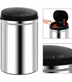 Prullenbak met automatische sensor 30 L roestvrij staal