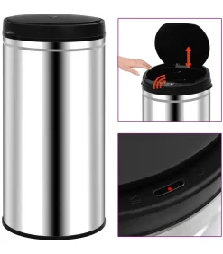 Prullenbak met automatische sensor 70 L roestvrij staal